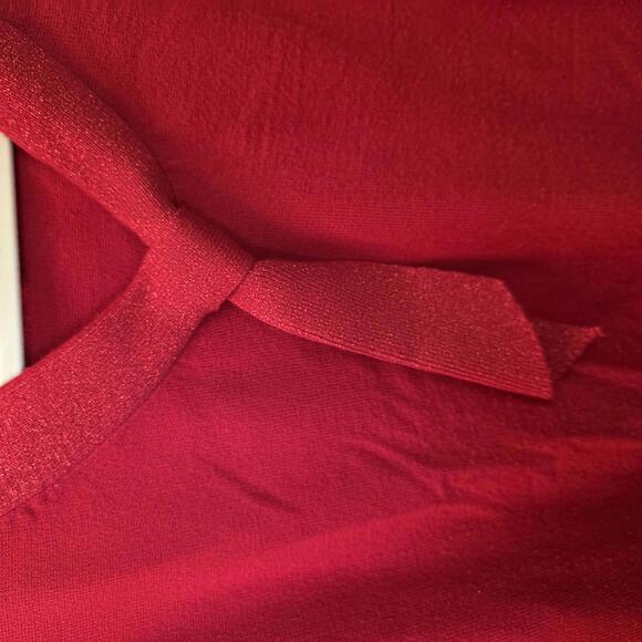 Allison Daley Women's Red Knit Sweater with Tie Detail XL holiday - Picture 3 of 7